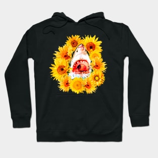 Shark SunFlower Gift Women Hoodie